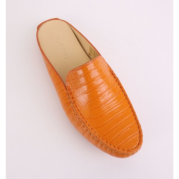 NIB M.Gemi Croc Embossed FELIZE Mule Clementine 36.5, 38 - Picture 9 of 11